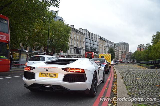 Lamborghini Aventador spotted in London, United Kingdom