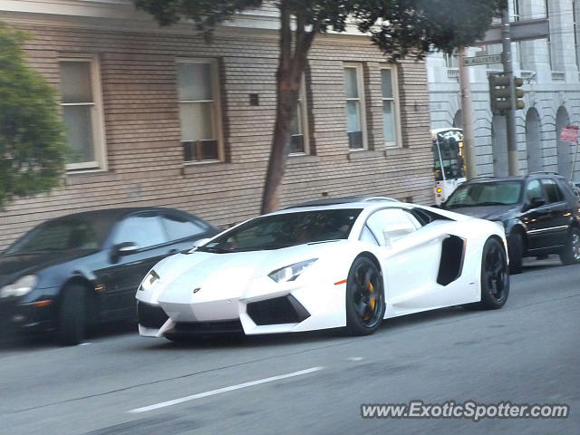 Lamborghini Aventador spotted in San Francisco, California
