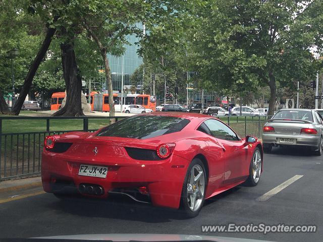 Ferrari 458 Italia spotted in Santiago, Chile