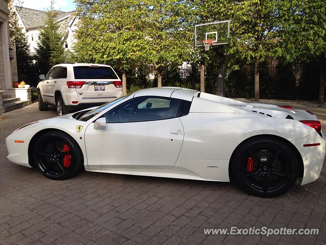 Ferrari 458 Italia spotted in Winnetka, Illinois