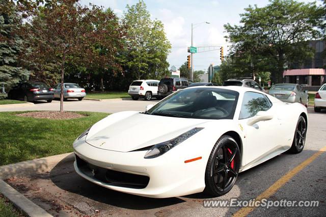 Ferrari 458 Italia spotted in Skokie, Illinois