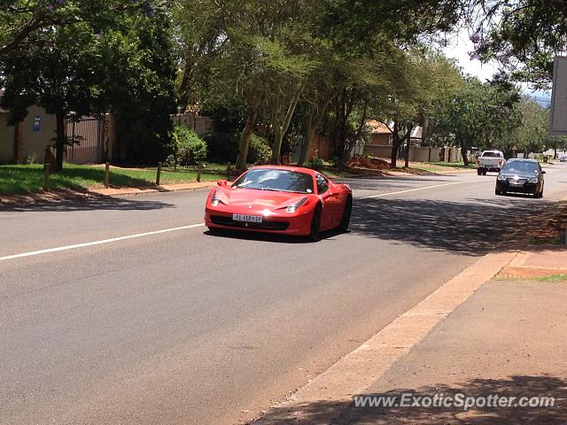 Ferrari 458 Italia spotted in Pretoria, South Africa