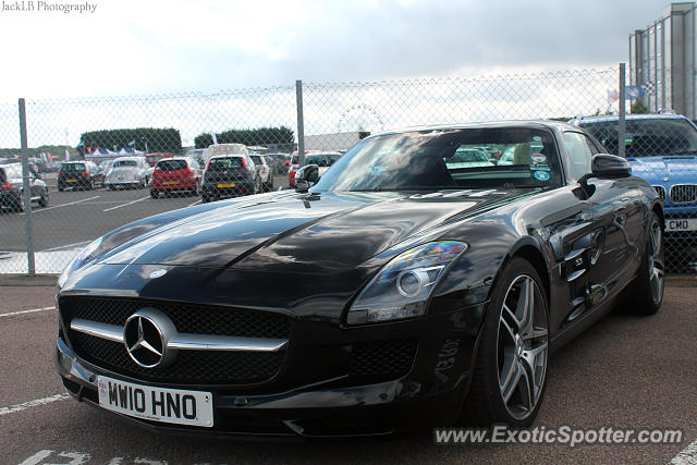 Mercedes SLS AMG spotted in Silverstone, United Kingdom