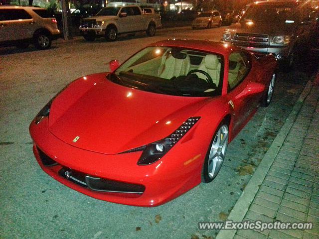 Ferrari 458 Italia spotted in Jacksonville, Florida
