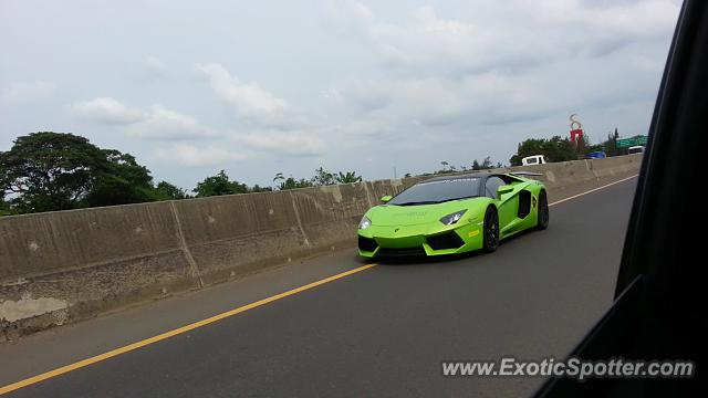 Lamborghini Aventador spotted in Jakarta, Indonesia