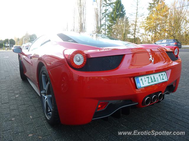 Ferrari 458 Italia spotted in Tervuren, Belgium