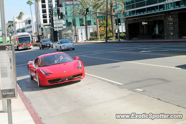 Ferrari 458 Italia spotted in Beverly Hills, California