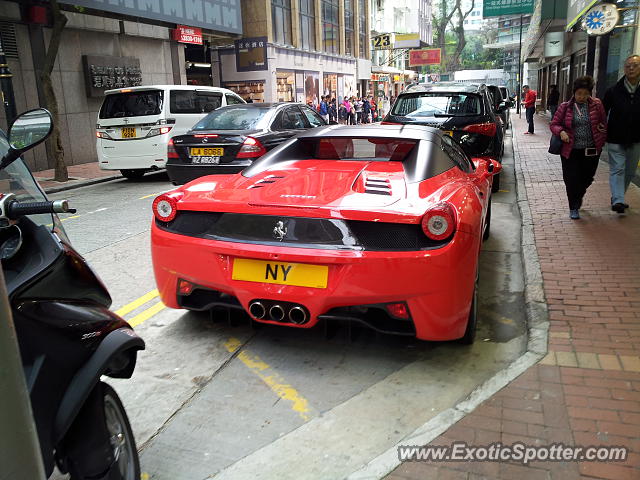 Ferrari 458 Italia spotted in Hong kong, China