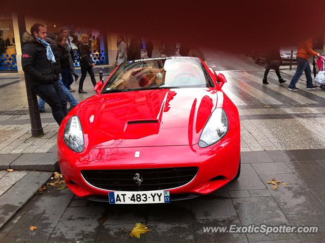 Ferrari California spotted in Paris, France