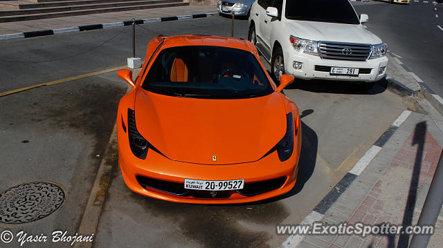 Ferrari 458 Italia spotted in Dubai, United Arab Emirates