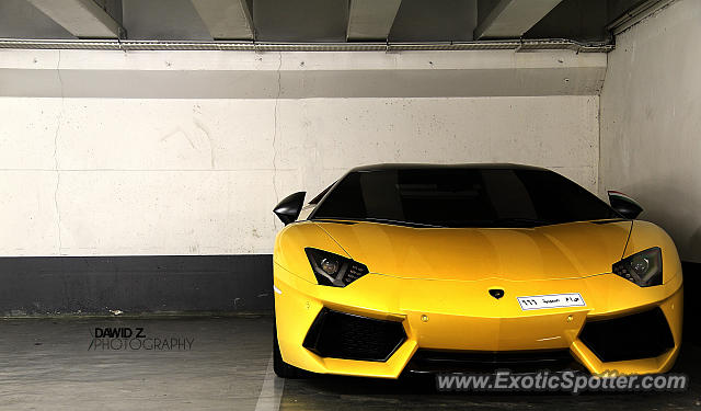Lamborghini Aventador spotted in Paris, France