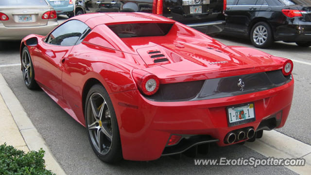 Ferrari 458 Italia spotted in Palm Beach, Florida
