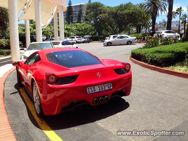 Ferrari 458 Italia spotted in Umhlanga, South Africa
