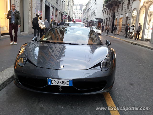 Ferrari 458 Italia spotted in Milano, Italy