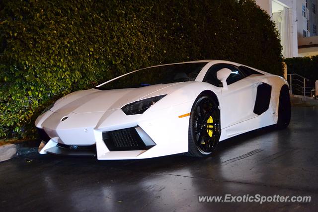 Lamborghini Aventador spotted in Miami Beach, Florida