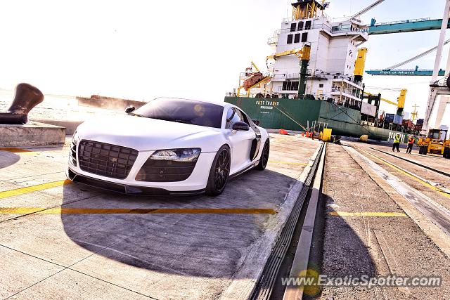 Audi R8 spotted in Miami port, Florida