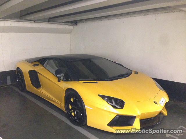 Lamborghini Aventador spotted in Paris, France
