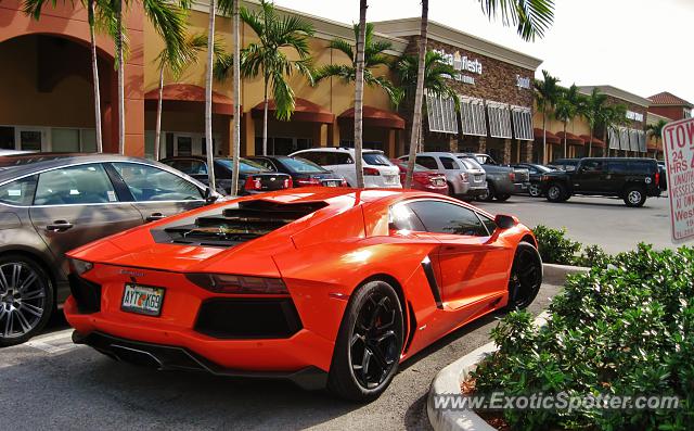 Lamborghini Aventador spotted in Miami, Florida