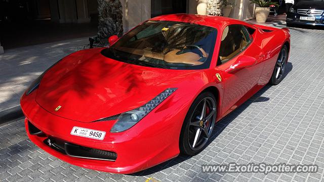 Ferrari 458 Italia spotted in Dubai, United Arab Emirates