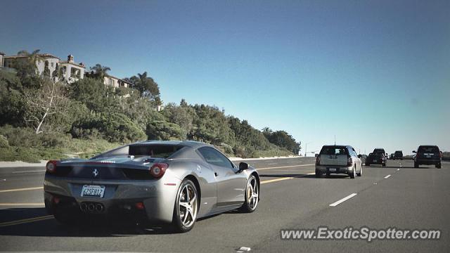 Ferrari 458 Italia spotted in Newport Coast, California