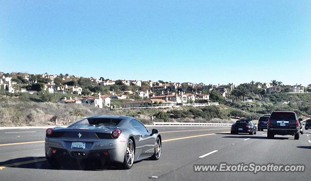 Ferrari 458 Italia spotted in Newport Coast, California