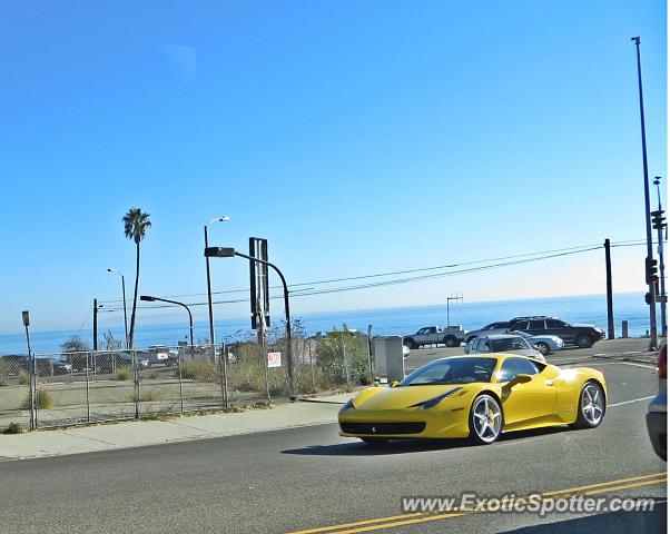 Ferrari 458 Italia spotted in Malibu, California