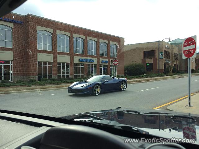 Ferrari 458 Italia spotted in Charlotte, North Carolina