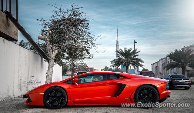 Lamborghini Aventador spotted in Dubai, United Arab Emirates