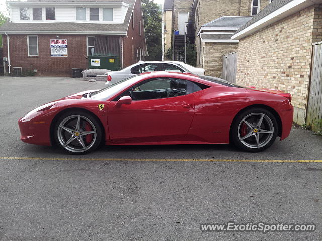 Ferrari 458 Italia spotted in London, Ontario, Canada