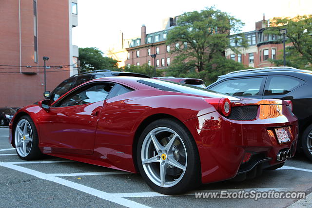 Ferrari 458 Italia spotted in Boston, Massachusetts