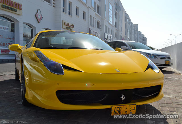 Ferrari 458 Italia spotted in Muscat, Oman