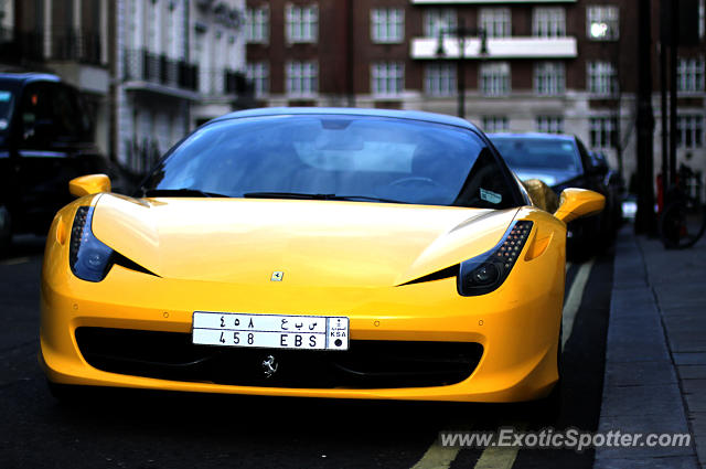 Ferrari 458 Italia spotted in London, United Kingdom