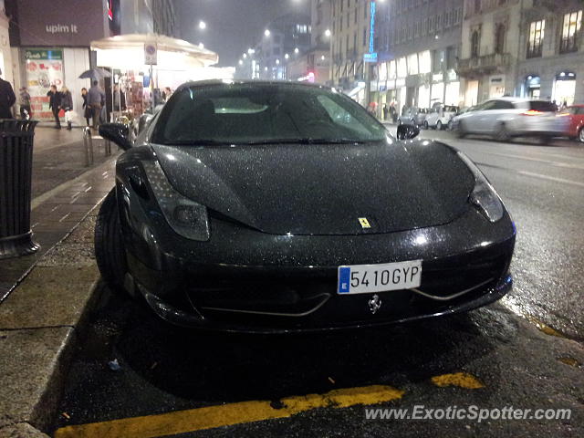 Ferrari 458 Italia spotted in Milano, Italy