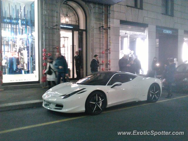 Ferrari 458 Italia spotted in Milano, Italy