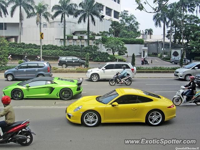 Lamborghini Aventador spotted in Jakarta, Indonesia