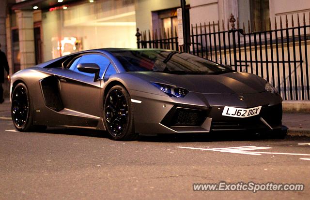 Lamborghini Aventador spotted in London, United Kingdom