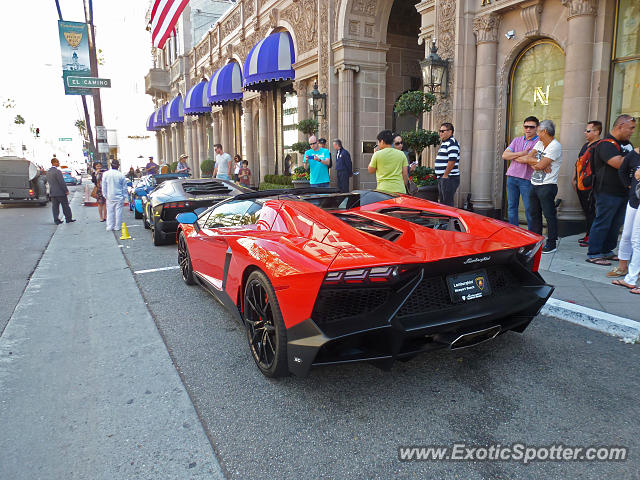 Lamborghini Aventador spotted in Beverly Hills, California