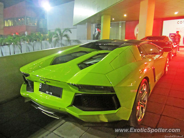Lamborghini Aventador spotted in Jakarta, Indonesia