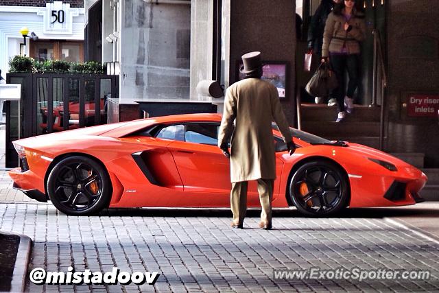 Lamborghini Aventador spotted in London, United Kingdom