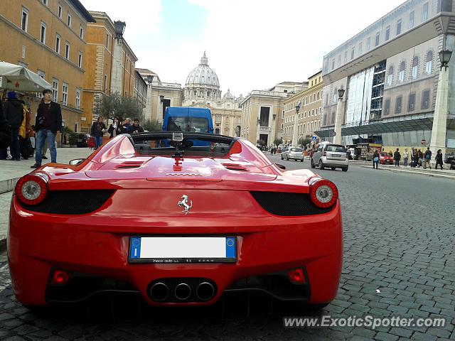 Ferrari 458 Italia spotted in Rome, Italy