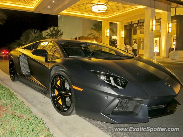 Lamborghini Aventador spotted in Miami, Florida