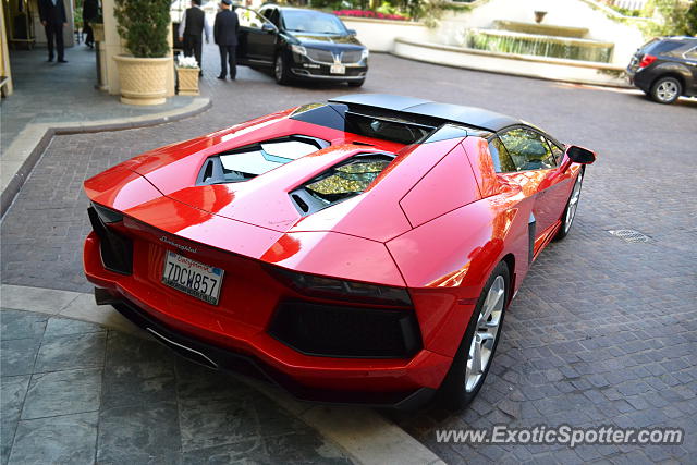 Lamborghini Aventador spotted in Beverly Hills, California
