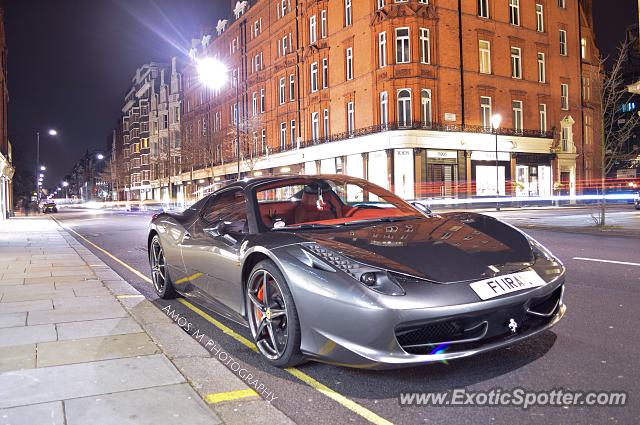 Ferrari 458 Italia spotted in London, United Kingdom