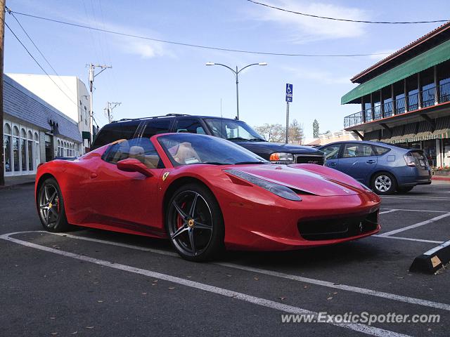 Ferrari 458 Italia spotted in Los Gatos, California
