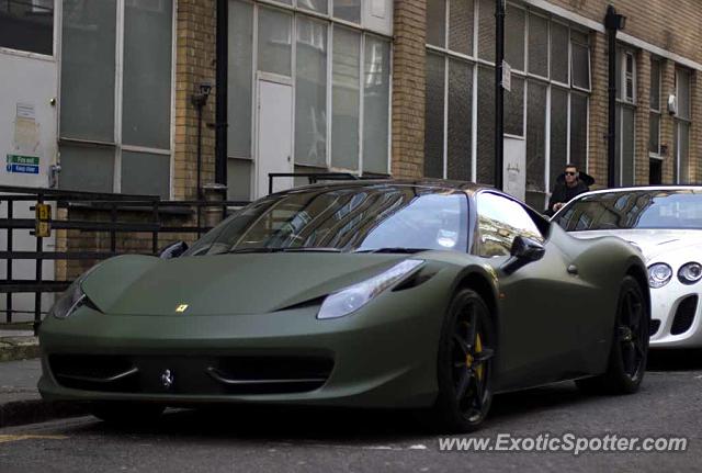 Ferrari 458 Italia spotted in London, United Kingdom