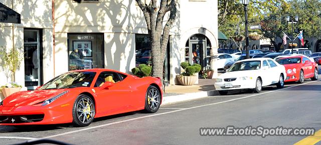Ferrari 458 Italia spotted in Dallas, Texas
