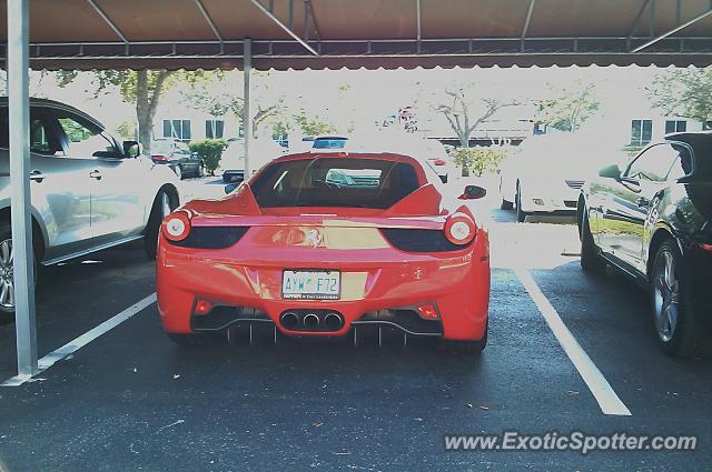 Ferrari 458 Italia spotted in Tamarac, Florida