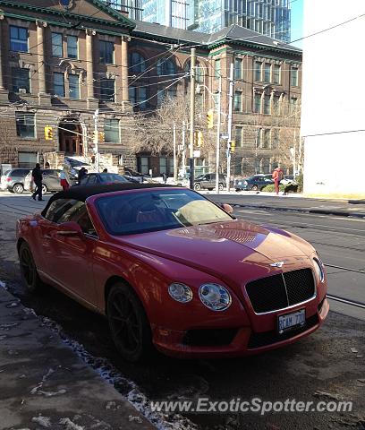 Bentley Continental spotted in Toronto, Canada