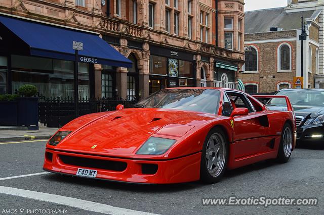 Ferrari F40 spotted in London, United Kingdom