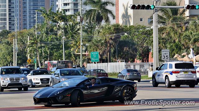 Lamborghini Aventador spotted in Miami, Florida